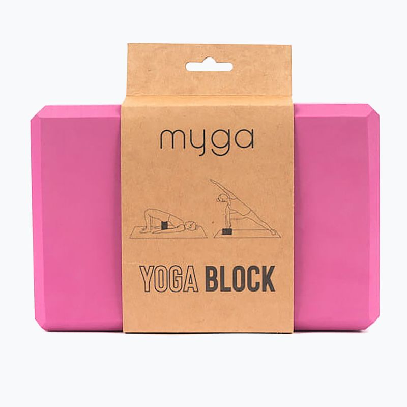 Jógatégla Myga Foam Block pink 4