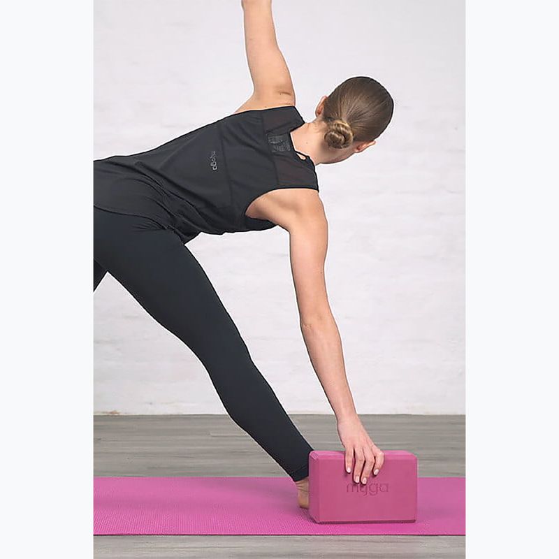 Jógatégla Myga Foam Block pink 7