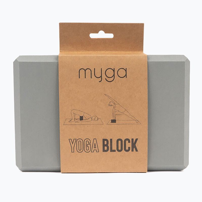 Jógatégla Myga Foam Block do jogi grey 2