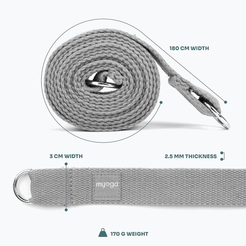 Jóga szíj Myga 2 in 1 grey 3