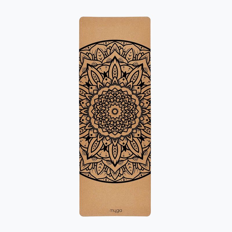 Jógaszőnyeg Myga Mandala XL 6 mm brown