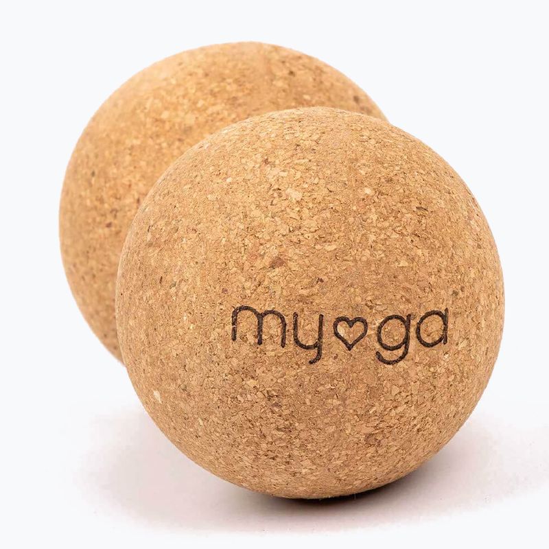 Masszázslabda Myga Duoball brown 2