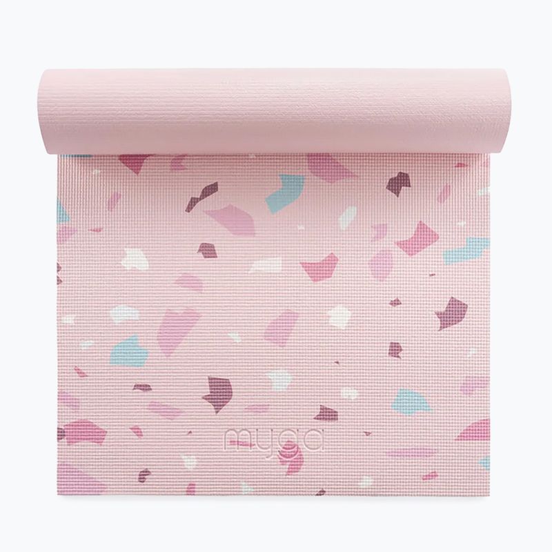 Jóga készlet Myga Terrazzo Yoga Set mat + block + strap purple 13