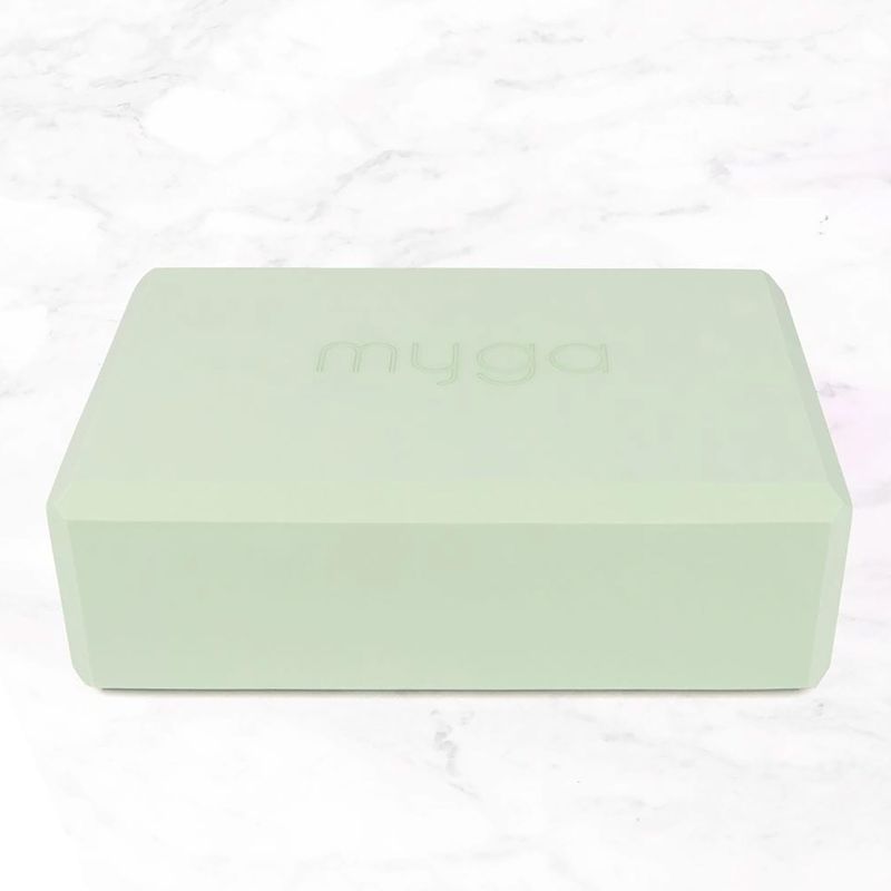 Jóga készlet Myga Palm Yoga Set mat + block + green strap 8