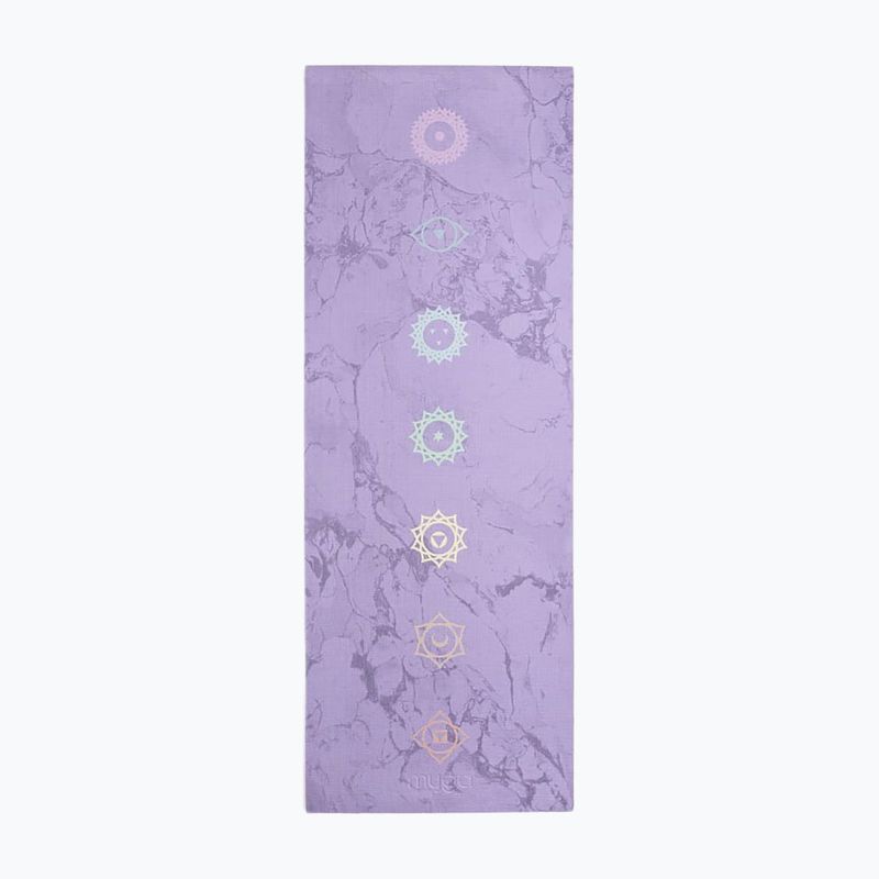 Jóga készlet Myga Chakra Yoga Set mat + block + purple strap 4