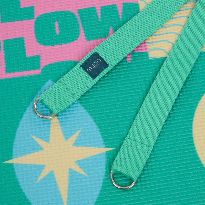 Jóga készlet Myga Spirit Yoga Set mat + block + turquoise strap 8