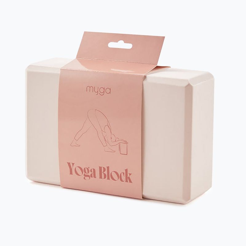 Jógatégla Myga Foam Block 2 pcs beige 3