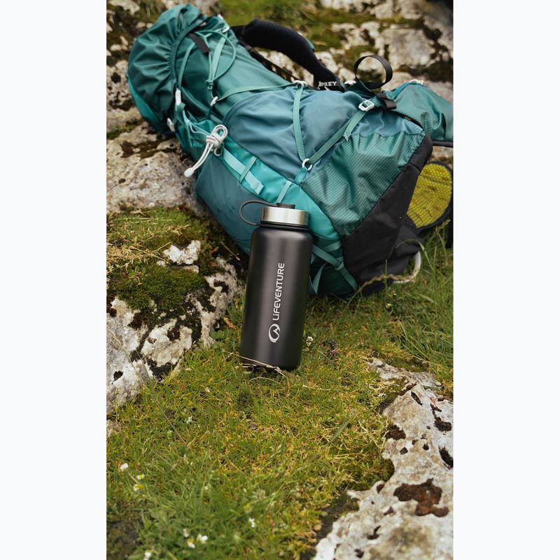 Lifeventure rozsdamentes acél flakon 1000 ml termikus palack fekete 3