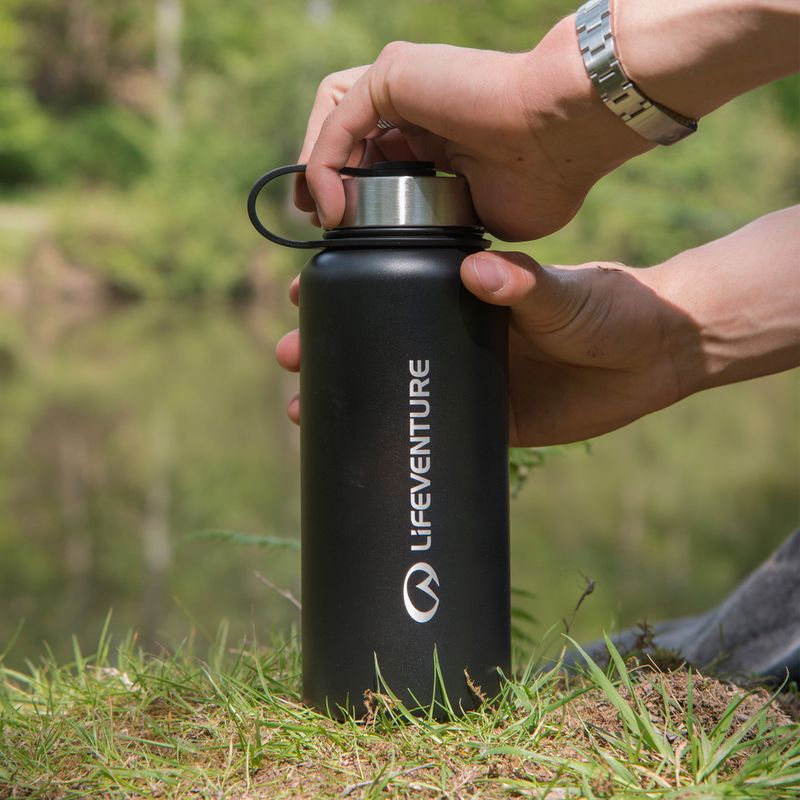 Lifeventure rozsdamentes acél flakon 1000 ml termikus palack fekete 4