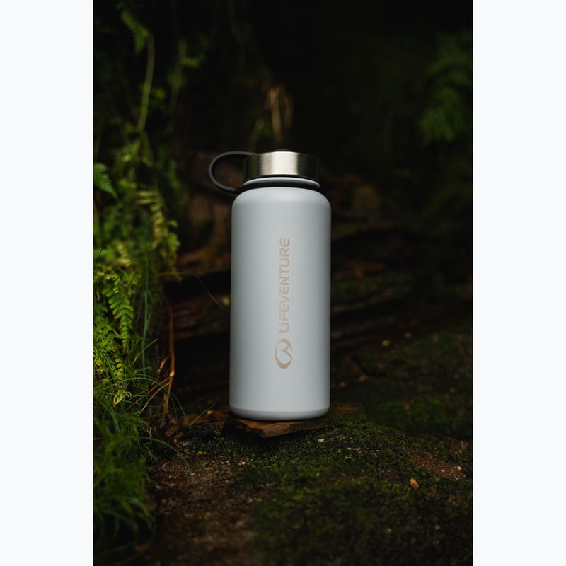 Lifeventure rozsdamentes acél flakon 1000 ml-es termál palack világosszürke 5