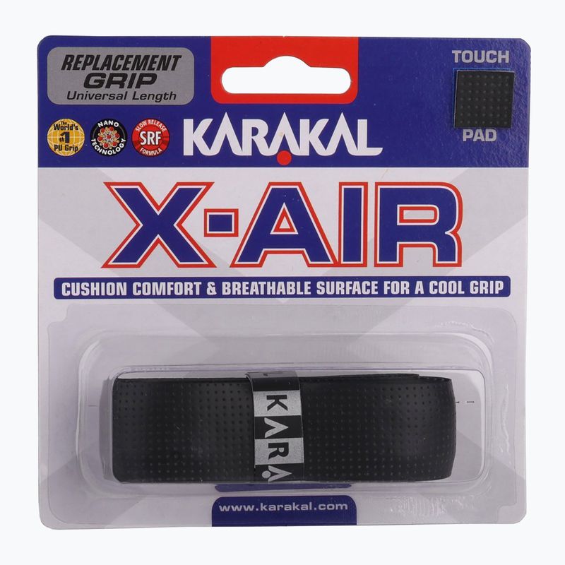 Squash ütő csomagolása Karakal X-AIR Grip fekete