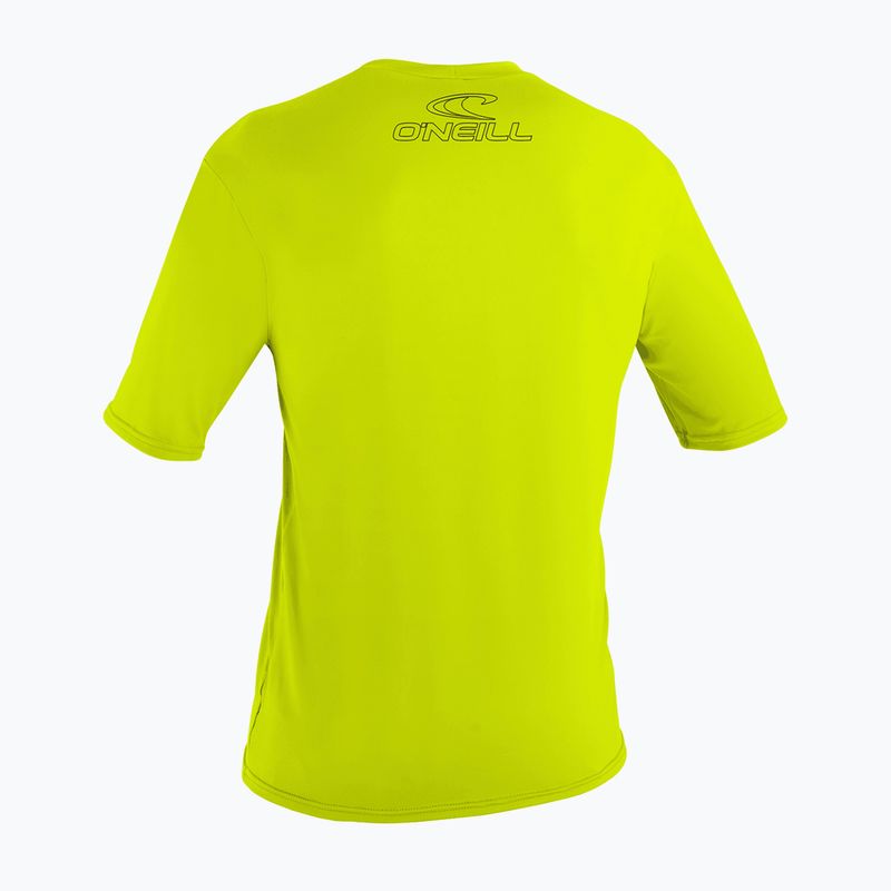Férfi úszópóló O'Neill Basic Skins Sun Shirt lime 2
