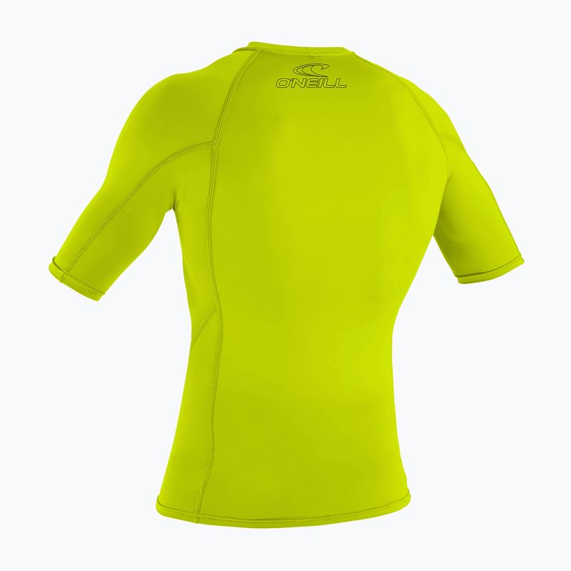 Férfi úszópóló O'Neill Basic Skins Rash Guard lime 2