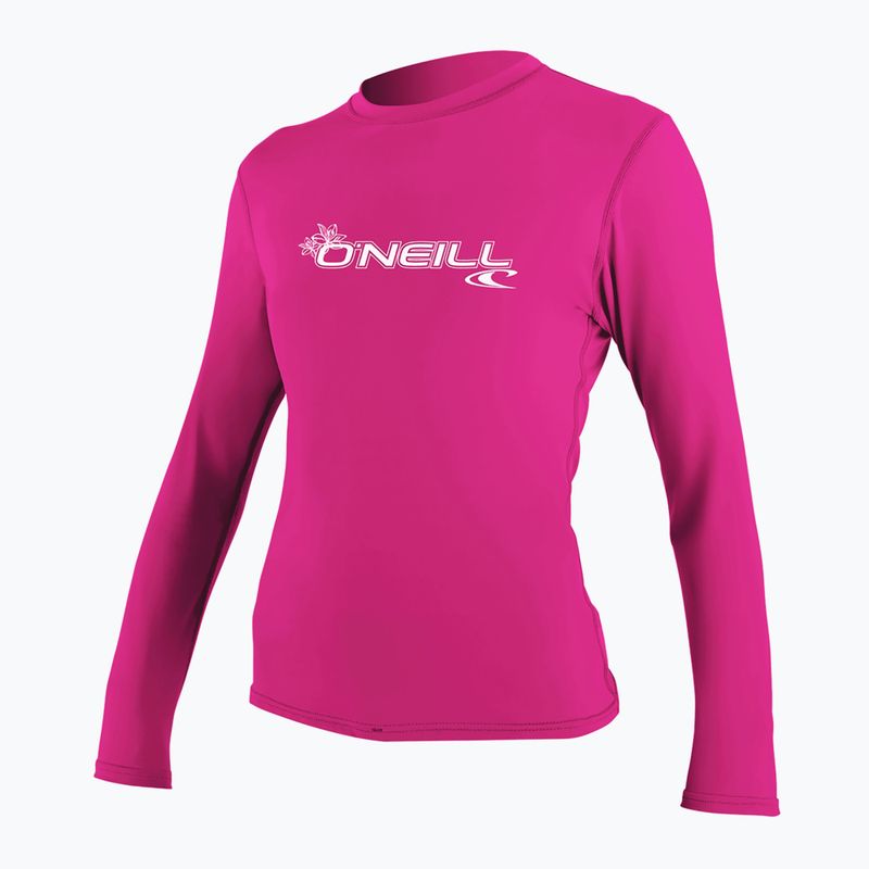 Női úszó hosszú ujjú O'Neill Basic Skins Sun Shirt fox pink