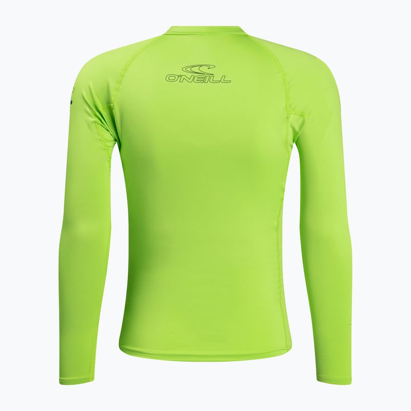 O'Neill Basic Skins LS Rash Guard szörfös póló lime 3342 2
