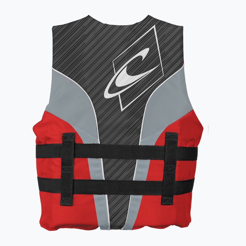 Gyerek biztonsági mellény O'Neill Superlite 50N ISO Vest smoke/graphite/red white 2