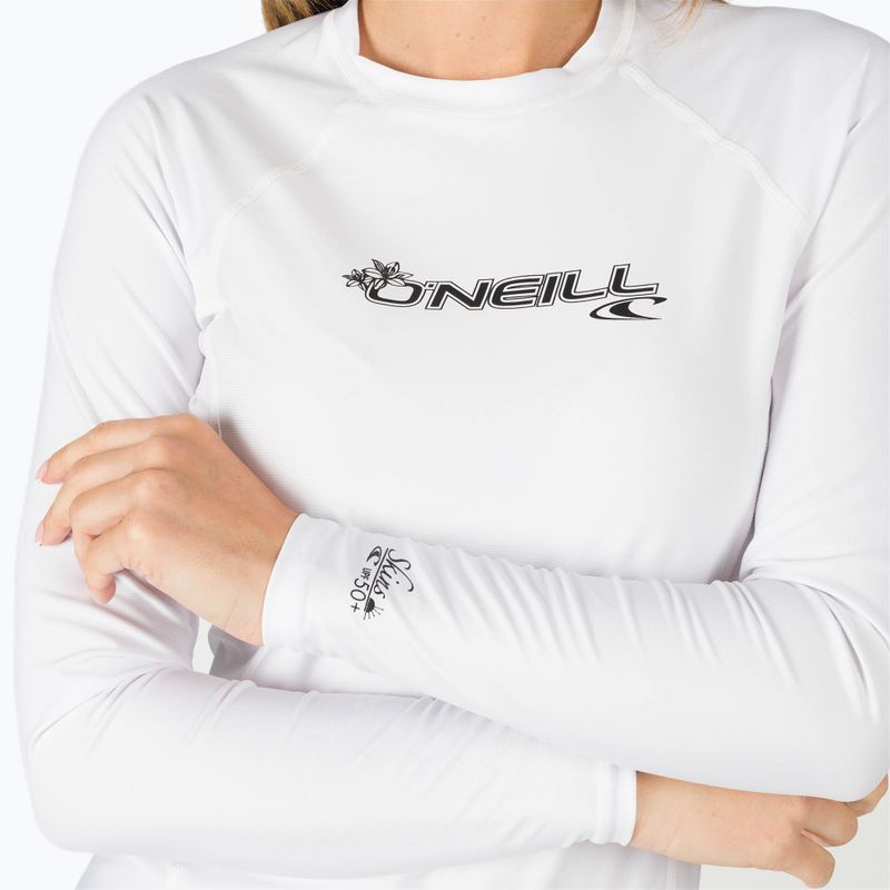 Női hosszú ujjú Rash Guard O'Neill Basic 50+ L/S fehér 3549 4