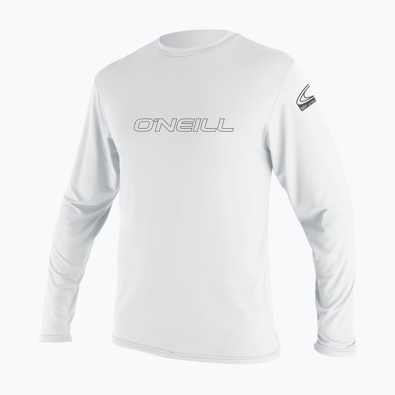Férfi hosszú ujjú felső úszáshoz O'Neill Basic Skins Sun Shirt white