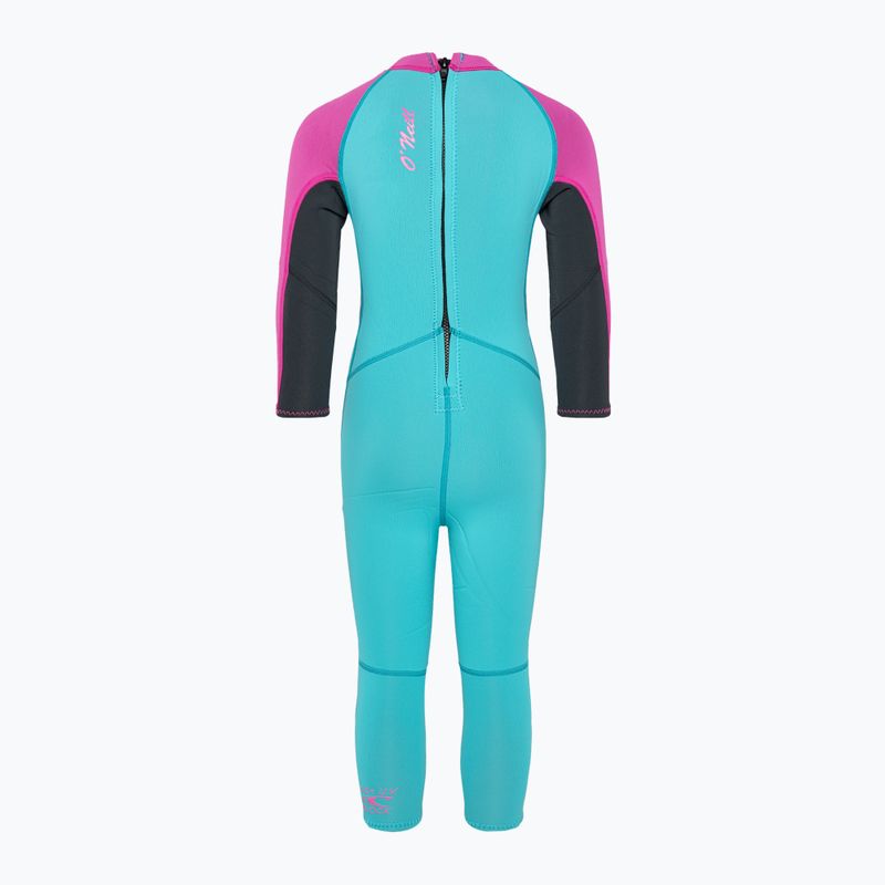 Gyermek 2 mm-es O'Neill Toddler Reactor-2 Back Zip Full Zöld 4868G 2