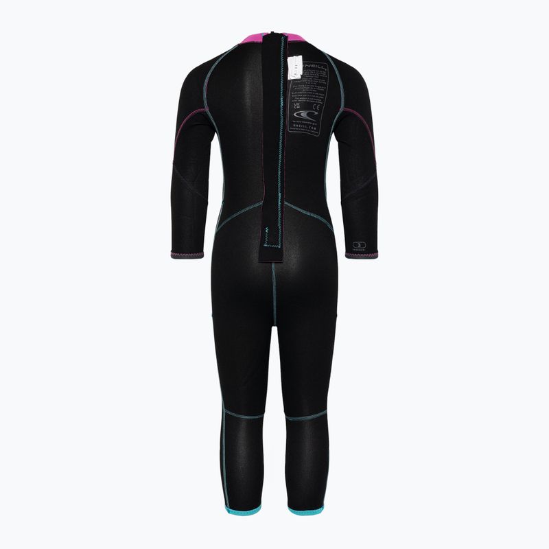 Gyermek 2 mm-es O'Neill Toddler Reactor-2 Back Zip Full Zöld 4868G 7