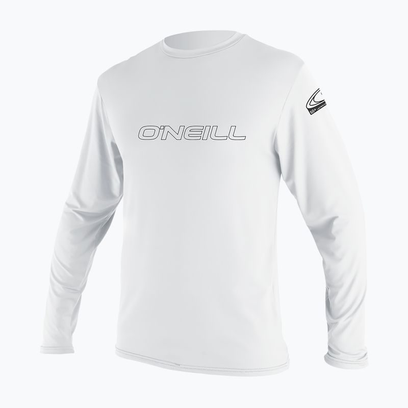 Gyerek hosszú ujjú felső úszáshoz O'Neill Basic Skins LS Sun Shirt white