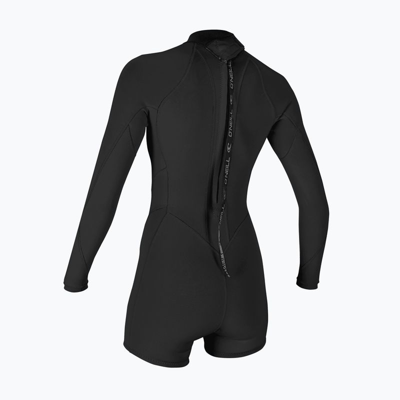Női neoprén ruha úszáshoz O'Neill Bahia 2/1 mm Back Zip Spring black/black/black 2