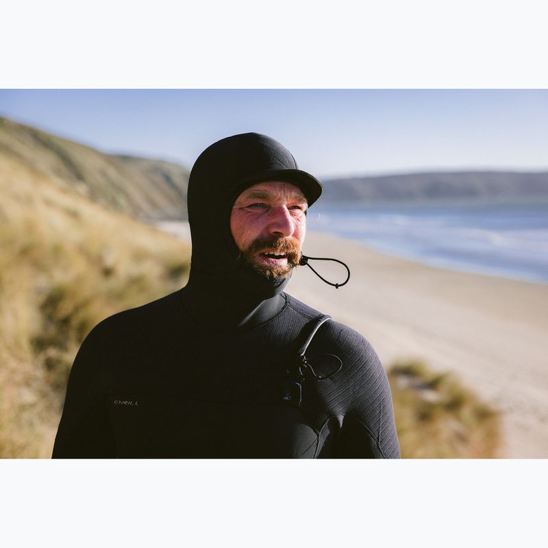 Férfi úszóruha O'Neill Hyperfreak 4/3+ mm Chest Zip with Hood black/black 7