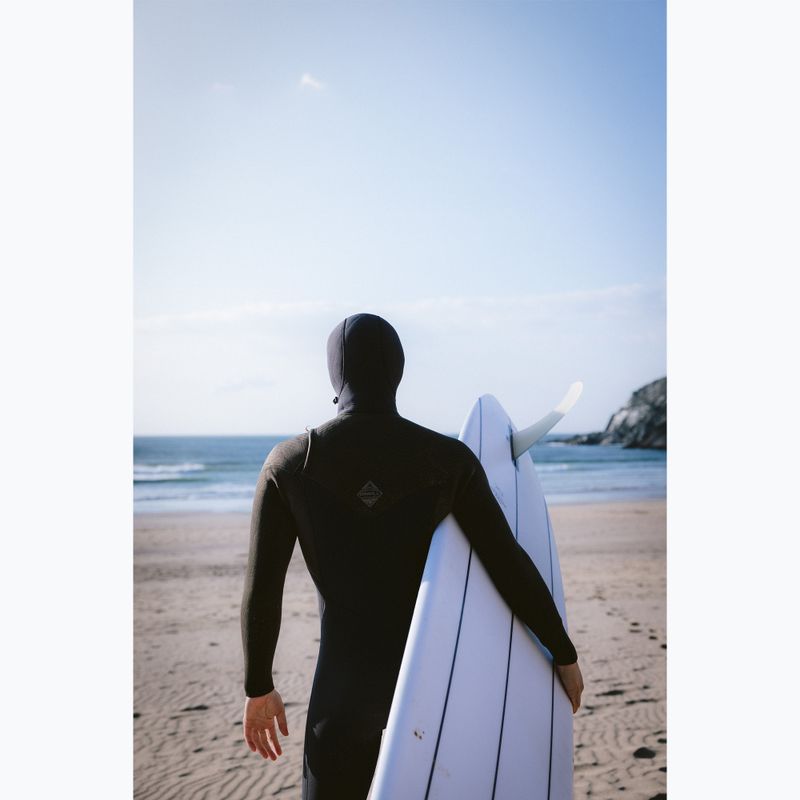 Férfi úszóruha O'Neill Hyperfreak 4/3+ mm Chest Zip with Hood black/black 8