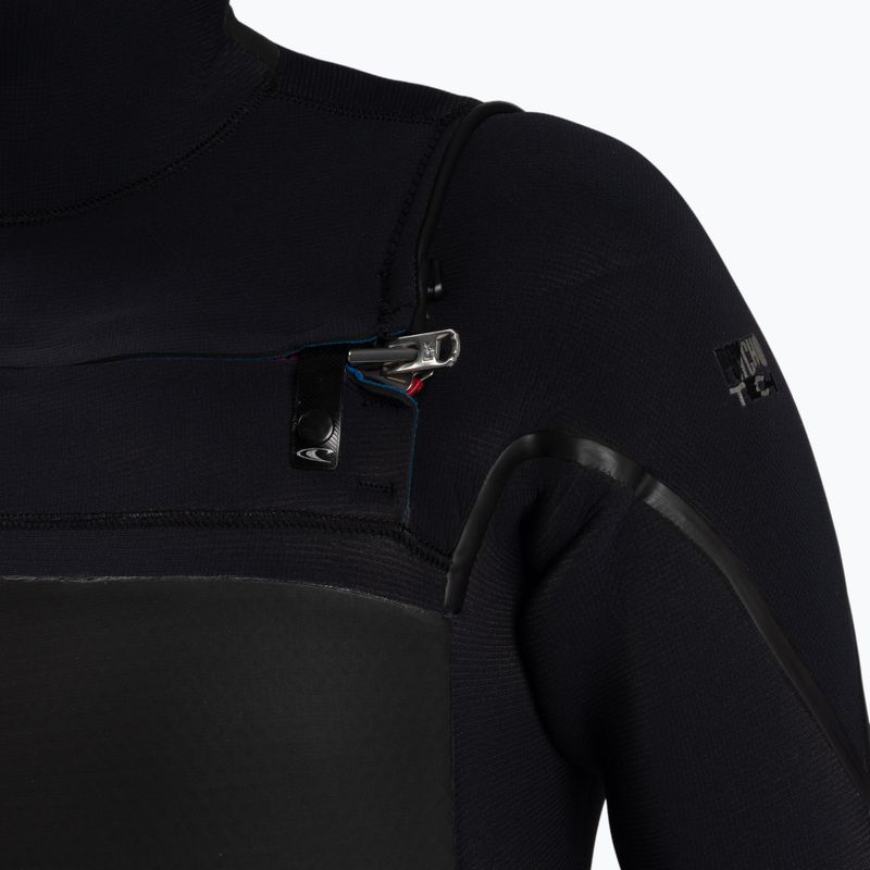 Férfi O'Neill Psycho Tech 6/4+ Chest Zip W/Hood Swim Wet Fekete 5366 4