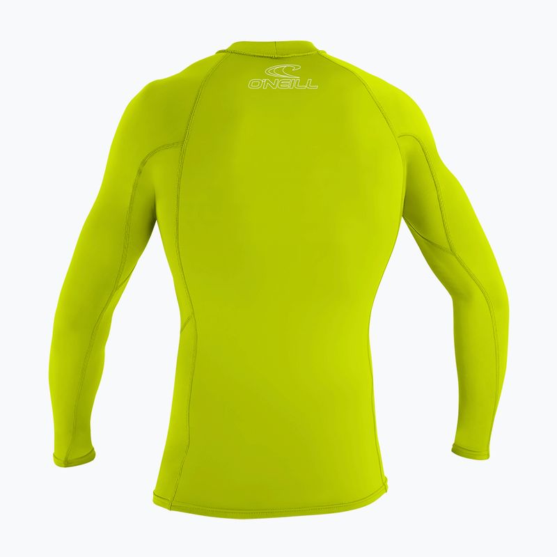Gyerek hosszú ujjú felső úszáshoz O'Neill Basic Skins LS Rash Guard lime 2