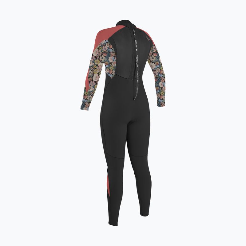 O'Neill Girls Epic 4/3 Back Zip Full fekete/twiggy/tea rose gyermek búvárruha 2