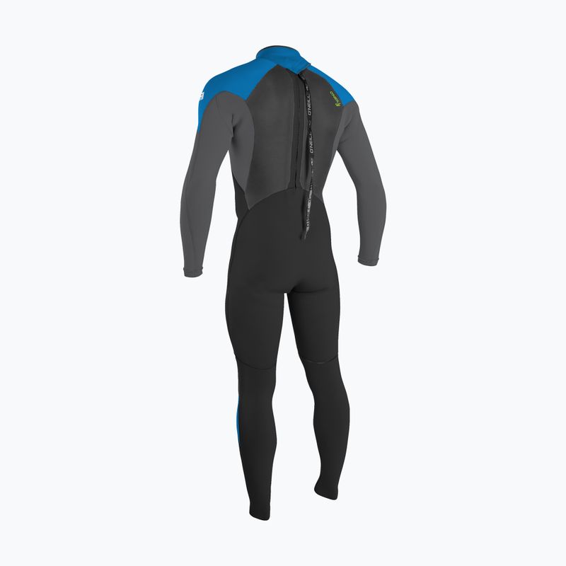 O'Neill Epic 3/2 Back Zip Full fekete/grafit/bali kék/mélytengeri gyermek úszószivacs 2