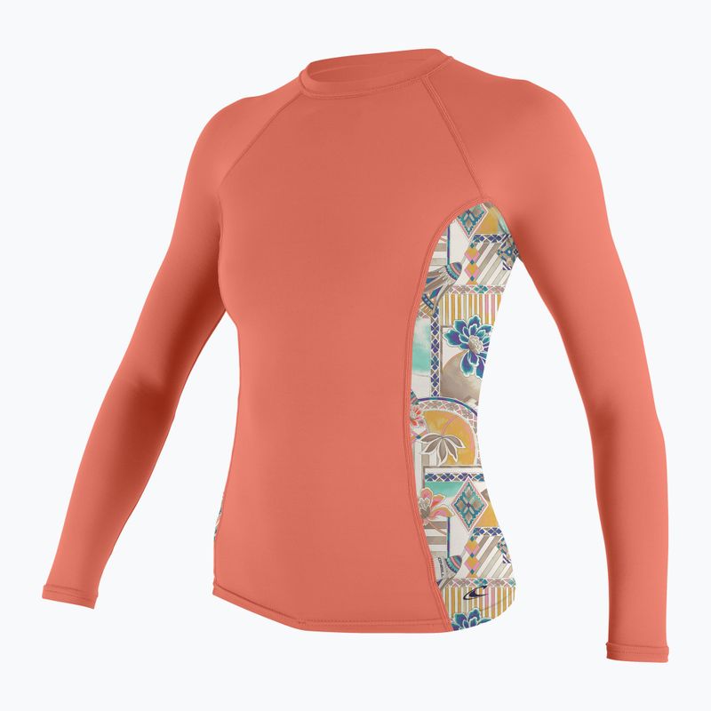Női hosszú ujjú felső úszáshoz O'Neill Side Print Rash Guard hx6 nectar/zephora