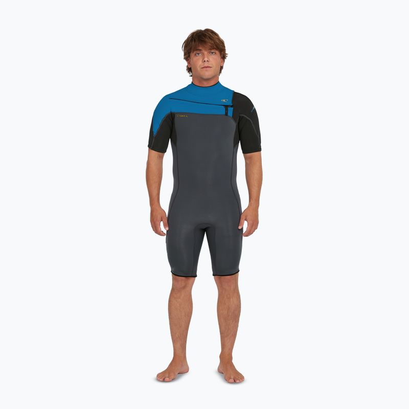 Férfi úszóhab O'Neill Hammer 2mm Chest Zip SS Spring graphite/black/ocean 3