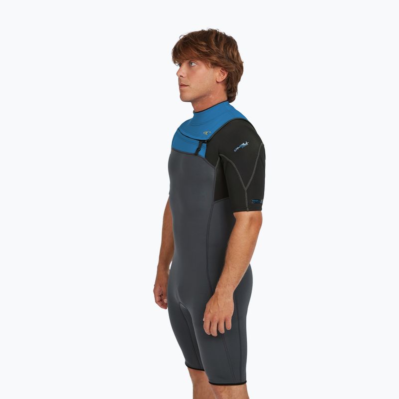Férfi úszóhab O'Neill Hammer 2mm Chest Zip SS Spring graphite/black/ocean 5