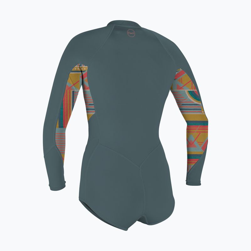 Női O'Neill Bahia 2/1 Front Zip Short Spring shade/ arta geo/ árnyék búvárruha 2
