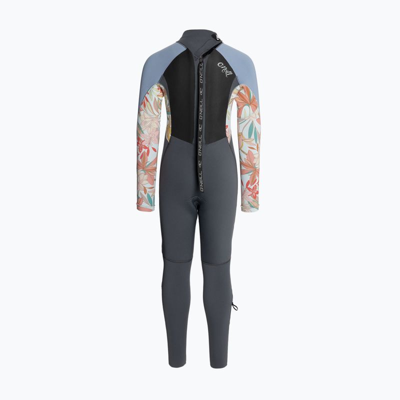 O'Neill Girls Epic 5/4 Back Zip Full grafit/dahlia/infinity gyermek úszószivacs 3