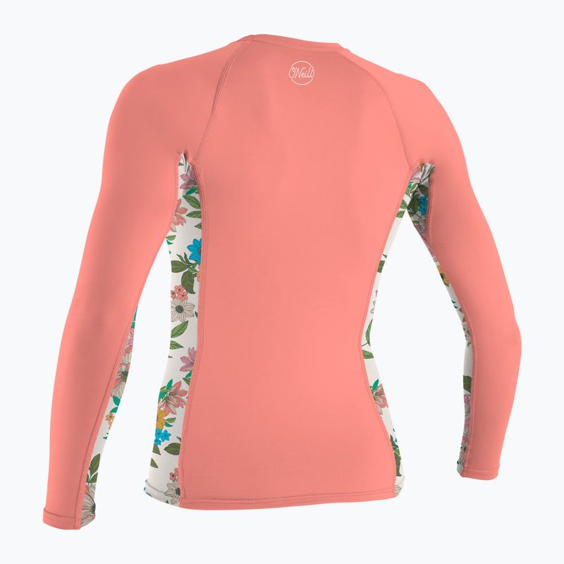 Női úszás hosszú ujjú O'Neill Side Print Rash Guard sivatagi virág / karácsonyi virágos 2