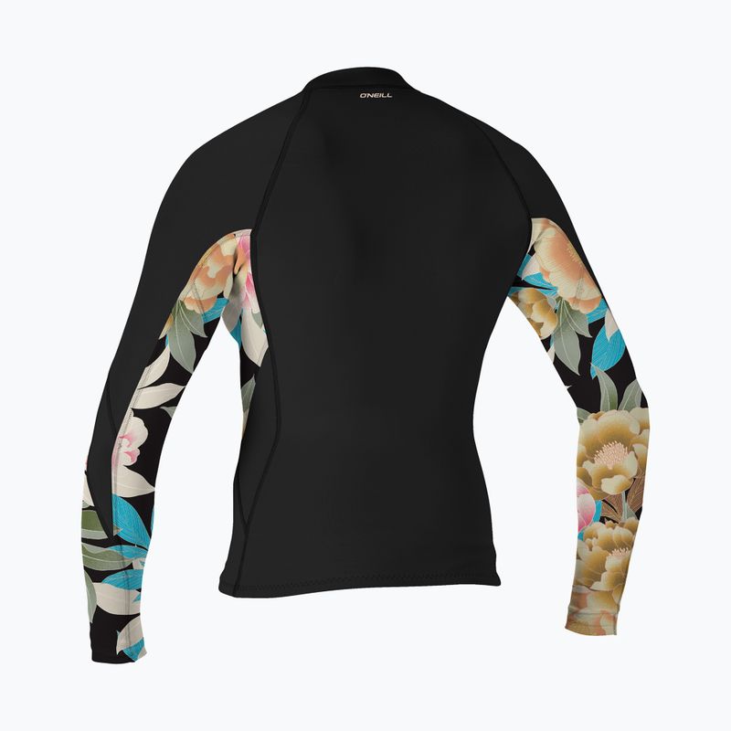 Női neoprén dzseki O'Neill Bahia 1/0.5 mm Full-Zip dzseki fekete/mikah virágos/fekete 2