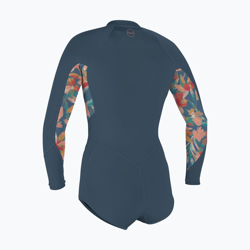 Női úszószivacs O'Neill Bahia 2/1 Front Zip Short Spring Copen blue/painted tropics/copen blue 2