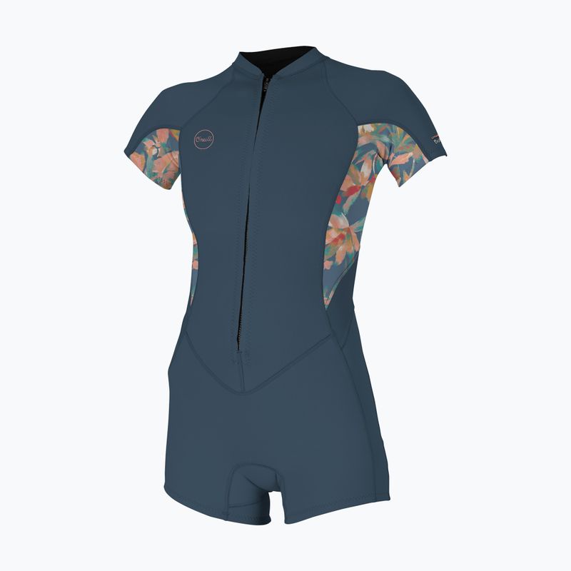 O'Neill Bahia 2/1 mm Front Zip Spring női búvárruha koppen kék/ painted tropics/ koppen kék