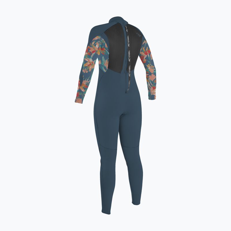 Gyermek úszóhab O'Neill Girls Epic 4/3 Back Zip Full copen blue/painted tropics/copen blue 2