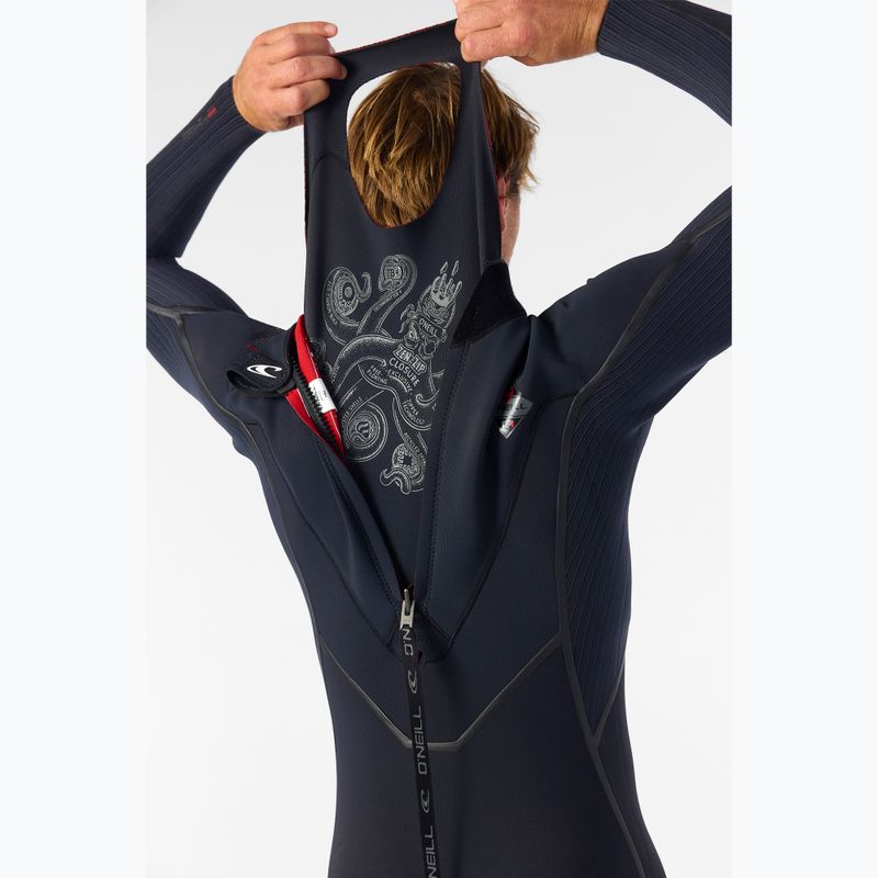 Férfi úszóruha O'Neill Hyperfreak Fire 4/3+ mm Back Zip Full black/black 10