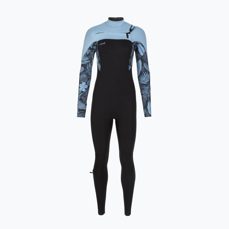 Női úszóruha O'Neill Epic 5/4 mm Chest Zip Full black/stormy palm/faded denim 2