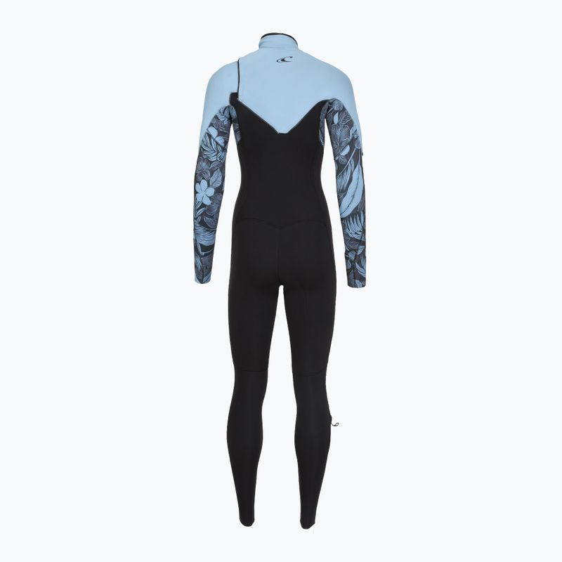Női úszóruha O'Neill Epic 5/4 mm Chest Zip Full black/stormy palm/faded denim 3