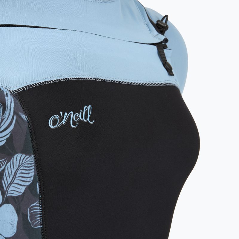 Női úszóruha O'Neill Epic 5/4 mm Chest Zip Full black/stormy palm/faded denim 4
