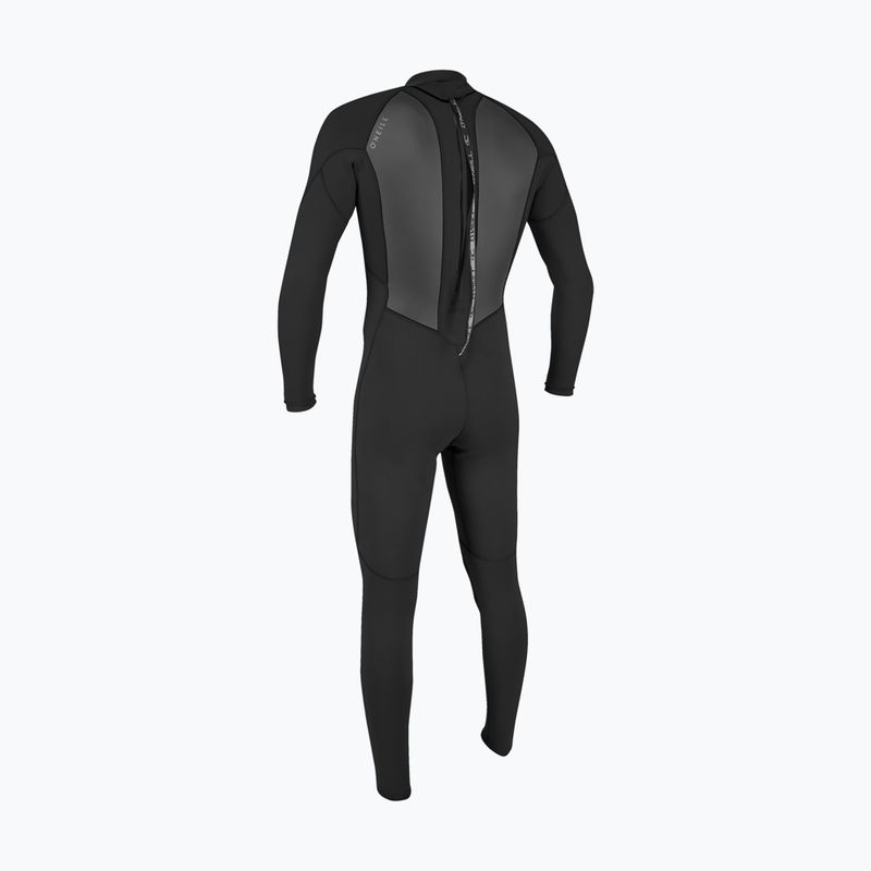 Férfi úszóruha O'Neill Reactor-2 3/2 mm Back Zip Full black/black 2