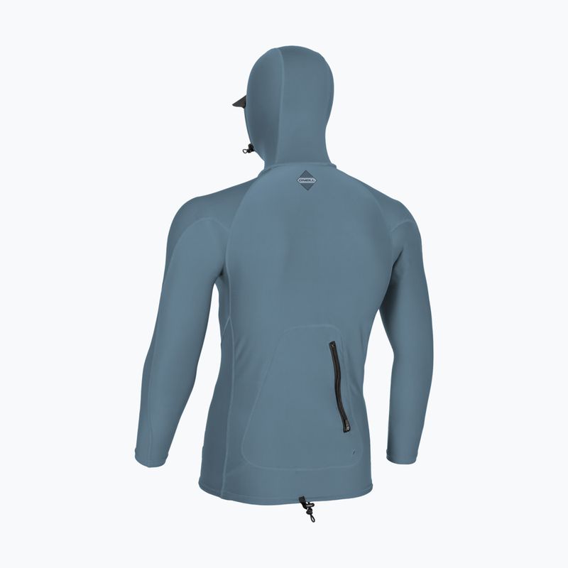 Férfi úszó hosszú ujjú felső O'Neill Hyperfreak Skins Rash Guard Hooded blue fusion/blue fusion 2