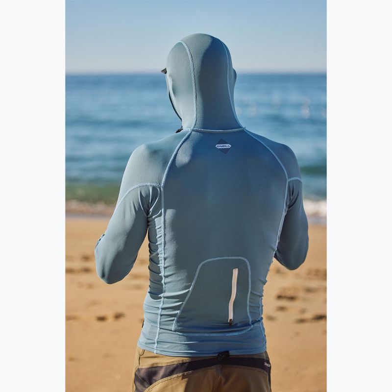 Férfi úszó hosszú ujjú felső O'Neill Hyperfreak Skins Rash Guard Hooded blue fusion/blue fusion 5
