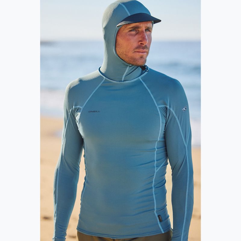 Férfi úszó hosszú ujjú felső O'Neill Hyperfreak Skins Rash Guard Hooded blue fusion/blue fusion 6
